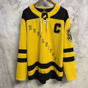 Harry Potter Hockey Jersey Hufflepuff Seeker BoxLunch Quidditch Yellow M 23x29